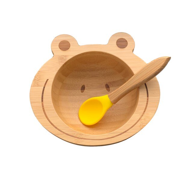 Bamboo Baby Plate Feeding Bowl